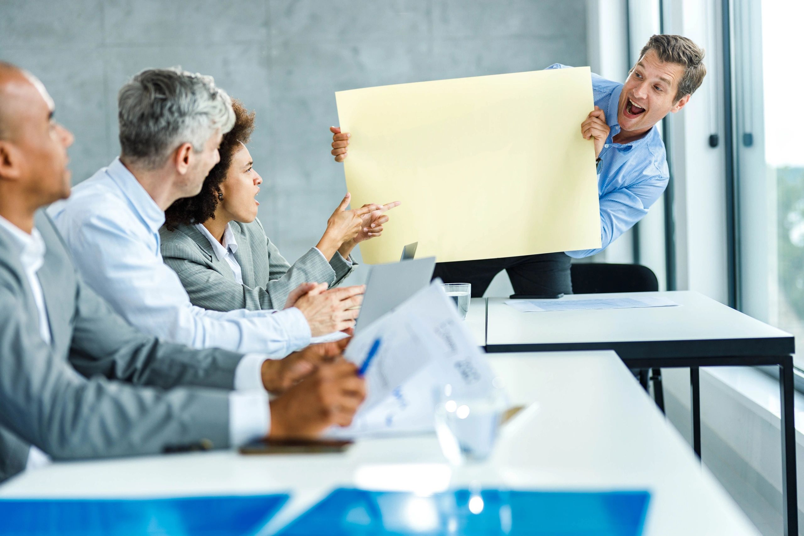 Business consulting discussion in office