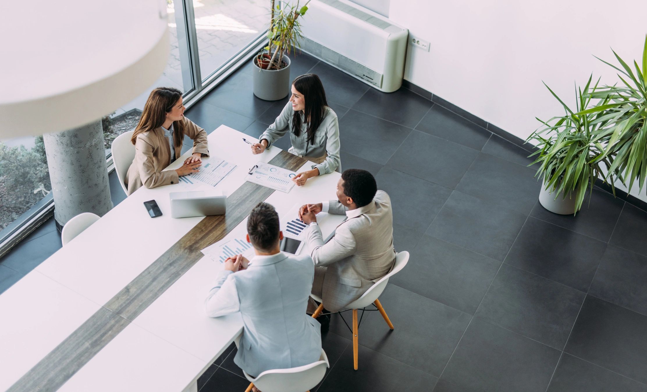 Business team collaborating during an office meeting